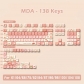 Weight Loss 104+34 / 54 MDA Profile Keycap Set Cherry MX PBT Dye-subbed for Mechanical Gaming Keyboard